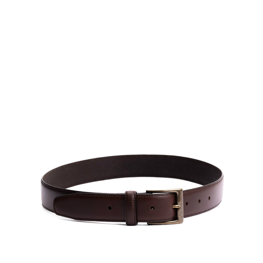Umber | Leather belt with antiqued brass buckle