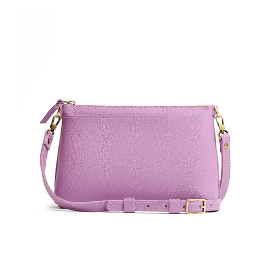 Calla Lily*Small | Zip top petite crossbody bag with detachable strap