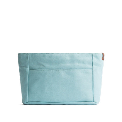 Dusty Blue*Zipper*Small | Small canvas bag insert for organization
