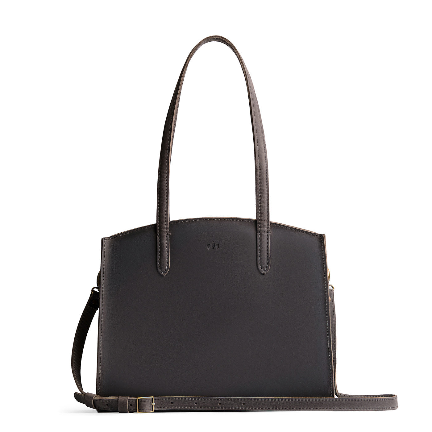 Full Moon*Large | Leather tote bag with handles, adjustable crossbody strap, zipper top, and two back pockets