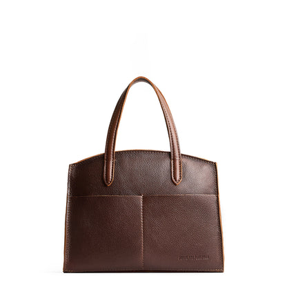 Coldbrew*Medium | Leather tote bag with handles, adjustable crossbody strap, zipper top, and two back pockets