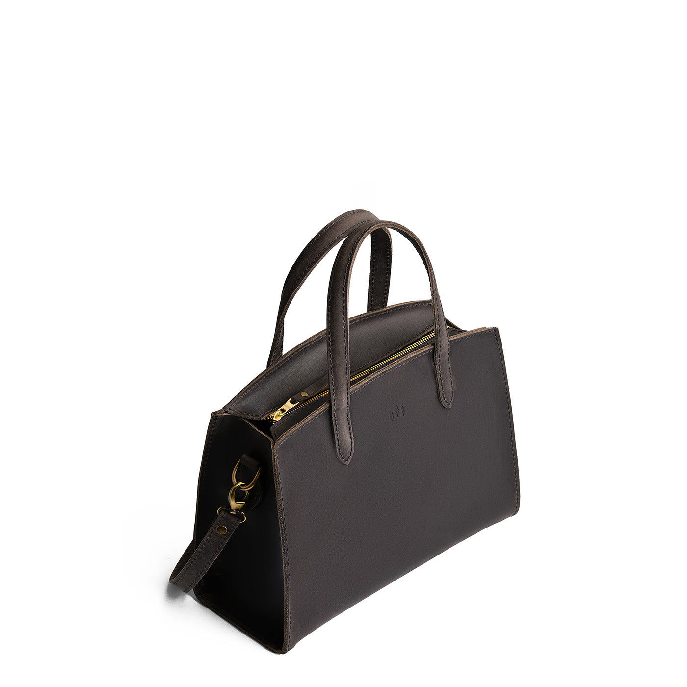 Full Moon*Medium | Leather tote bag with handles, adjustable crossbody strap, zipper top, and two back pockets
