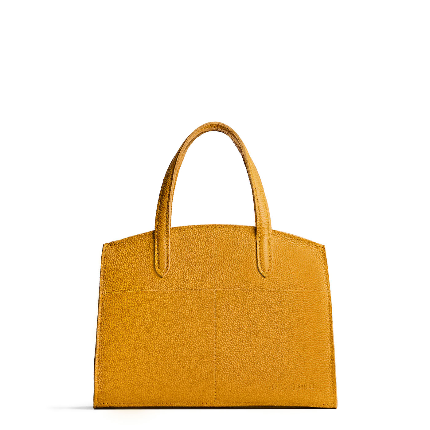 Sunshine*Medium | Leather tote bag with handles, adjustable crossbody strap, zipper top, and two back pockets