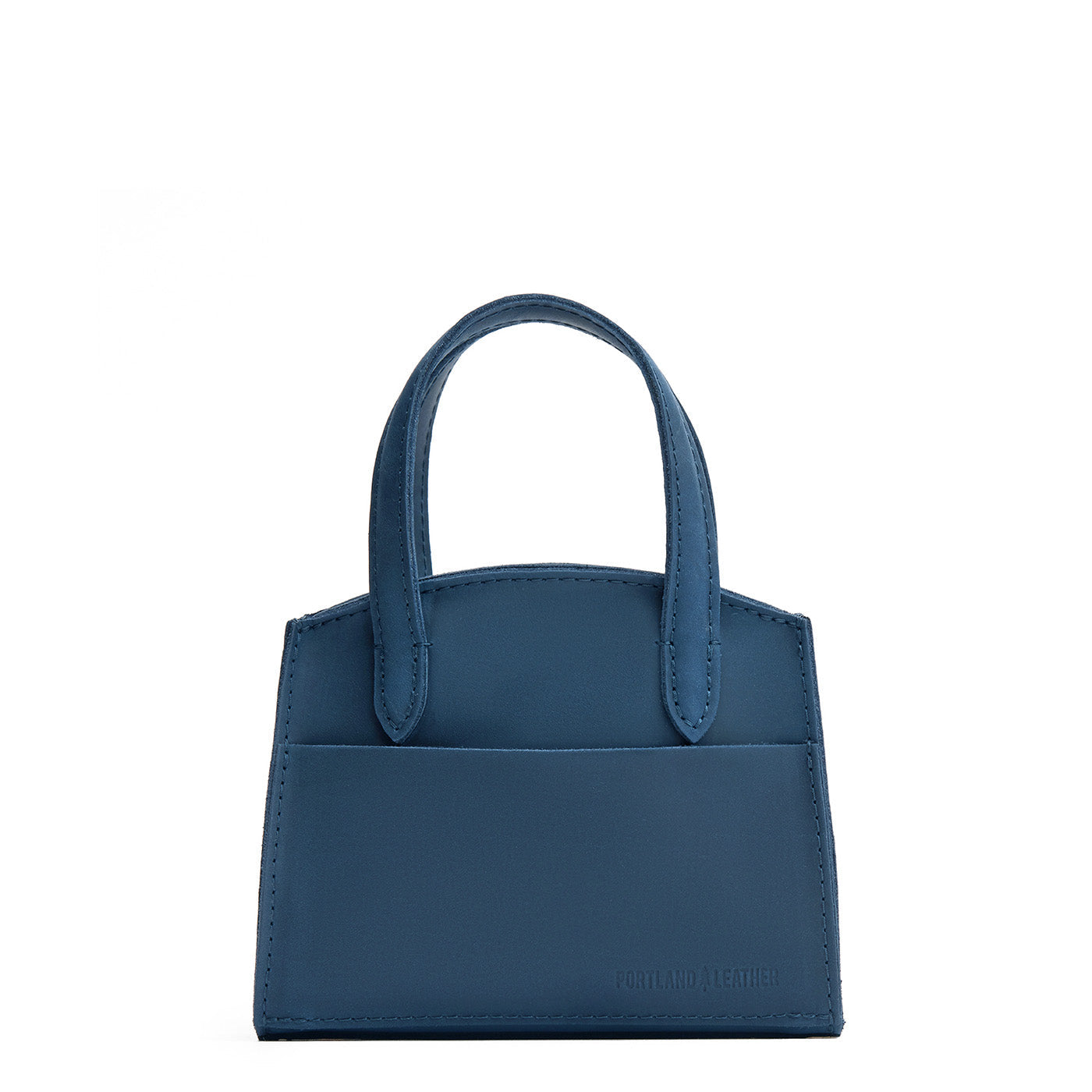 Deep Water*Mini | Leather tote bag with handles, adjustable crossbody strap, zipper top, and a back pocket