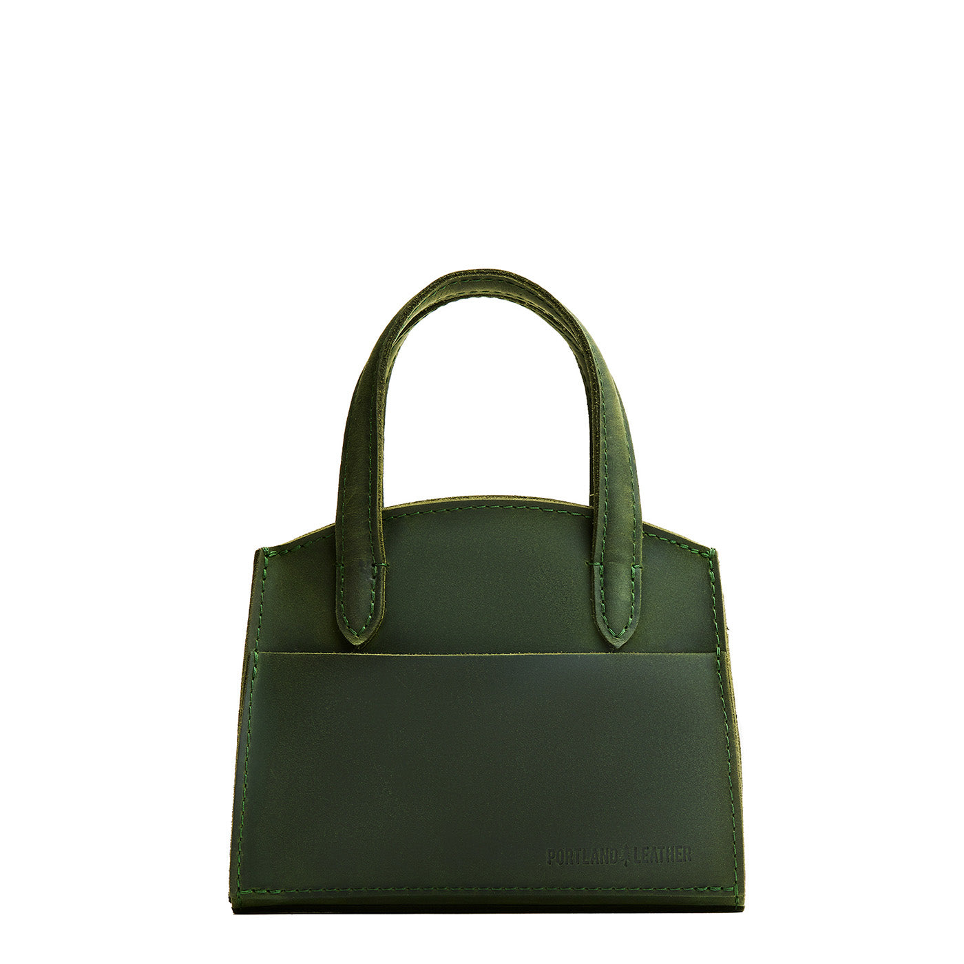 Evergreen*Mini | Leather tote bag with handles, adjustable crossbody strap, zipper top, and a back pocket