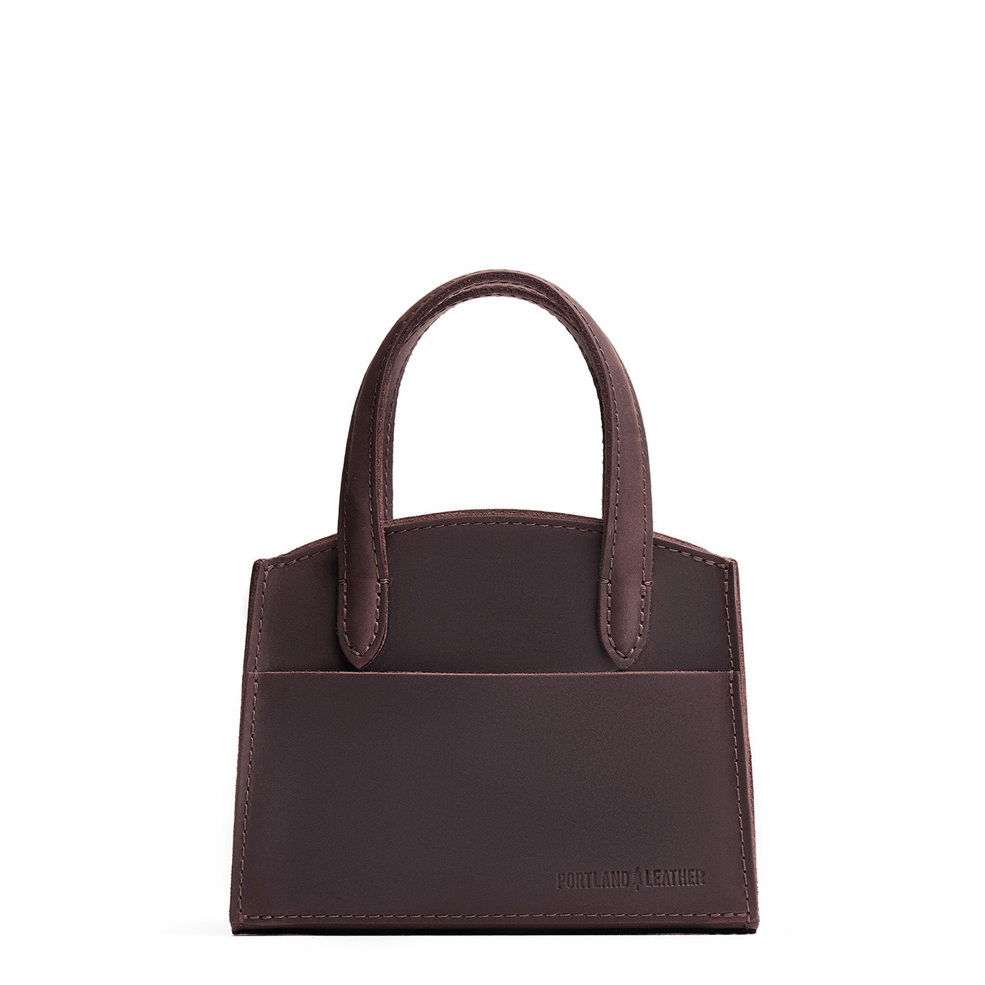 Moose*Mini | Leather tote bag with handles, adjustable crossbody strap, zipper top, and a back pocket