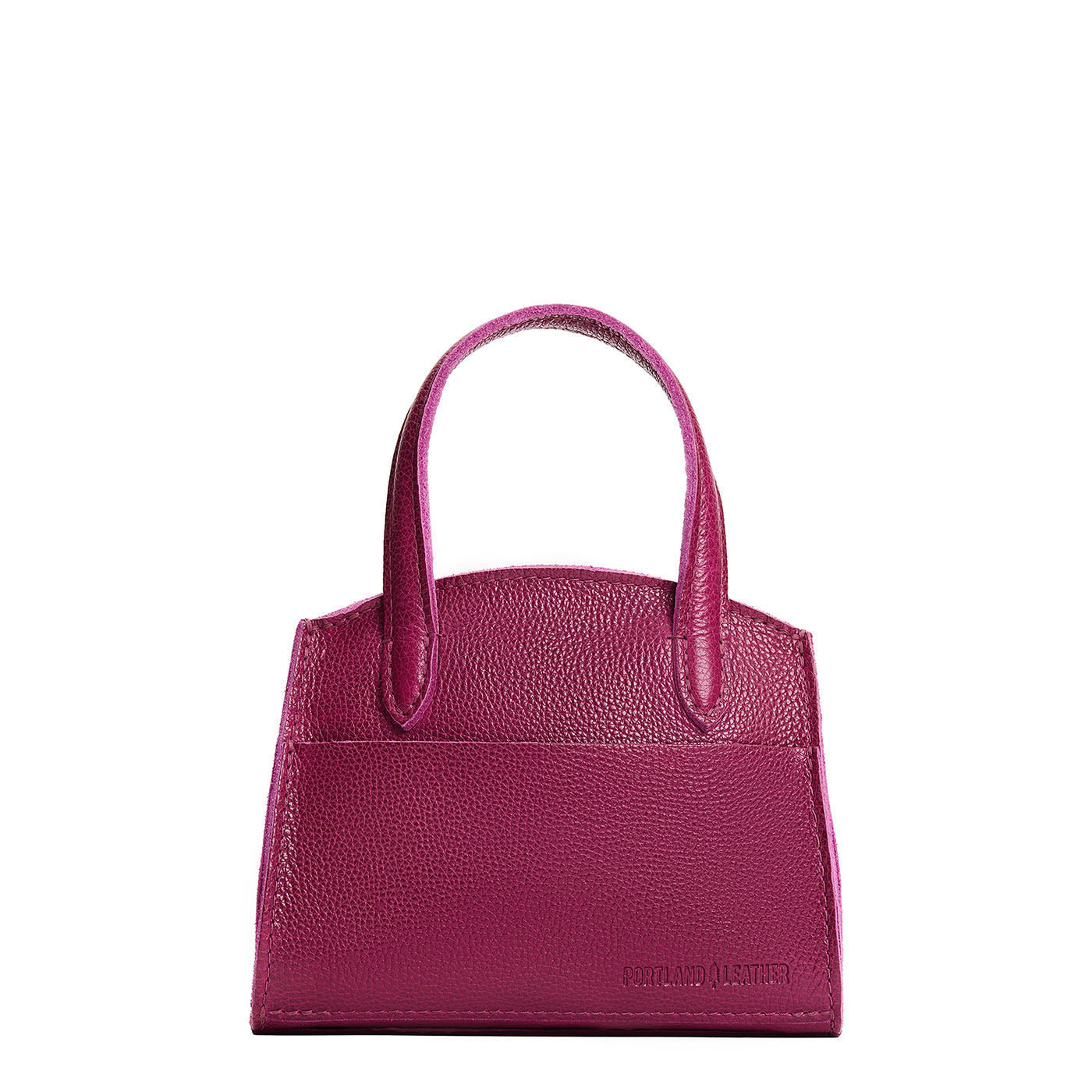 Orchid*Mini | Leather tote bag with handles, adjustable crossbody strap, zipper top, and a back pocket