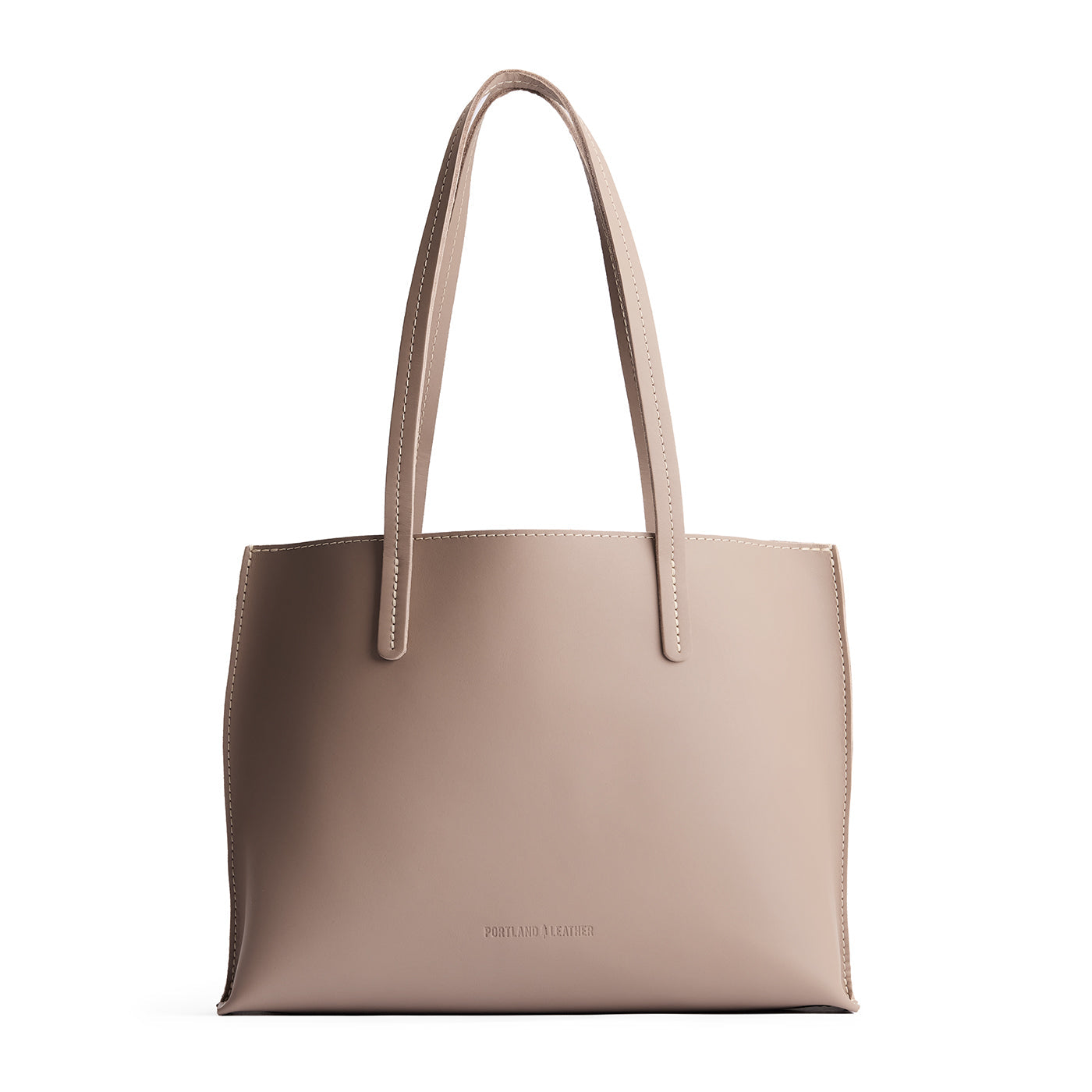 Stone*Medium | Leather tote bag with interior snap key loop