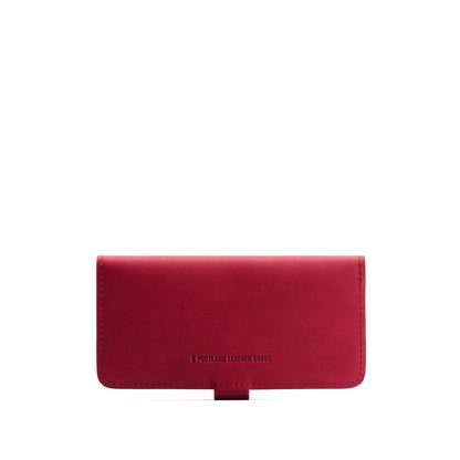 Berry Good | Back of leather wallet with snap closed