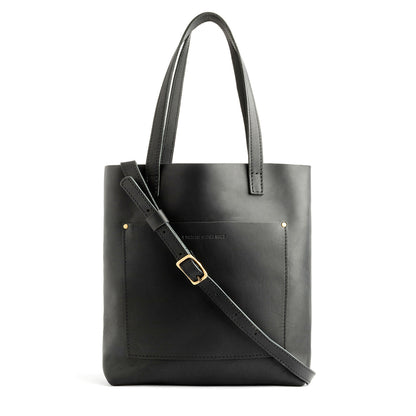 Black*Classic | Medium Tote with dual shoulder straps and crossbody strap Zipper