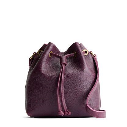 Plum*Small | Slouchy crossbody bag with leather drawstring closure