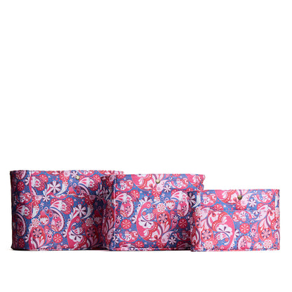 Floralis*Classic | Three size comparison of printed canvas purse organizers
