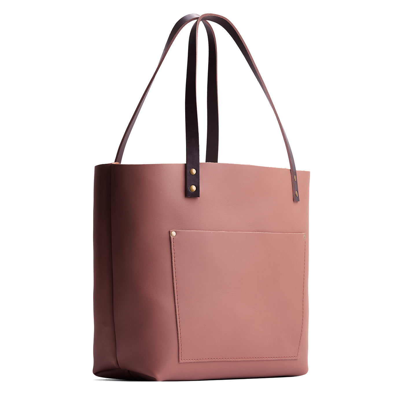 Sunkissed*Classic | Large leather tote bag with sturdy bridle handles and front pocket