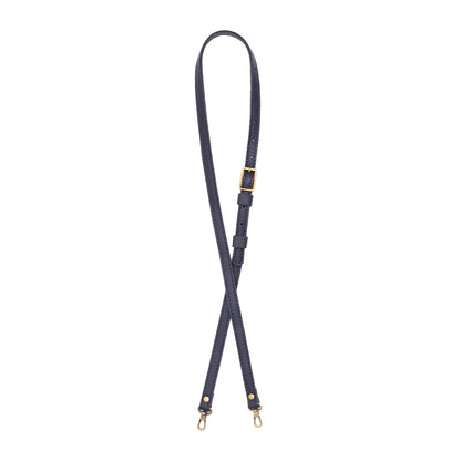 Night Owl | Leather crossbody strap with metal buckle and lever snap swivel clasps