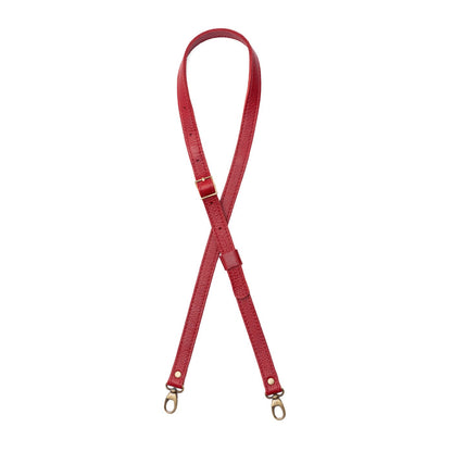 Chili Red | leather crossbody strap