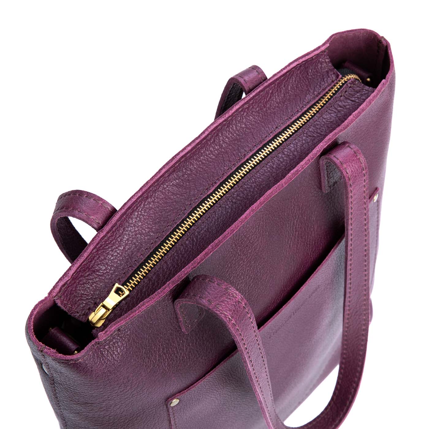 Plum*Zipper | Medium Tote with dual shoulder straps and crossbody strap