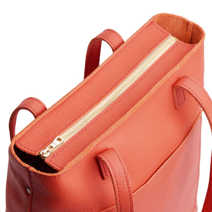 Coral*Zipper | Medium Tote with dual shoulder straps and crossbody strap