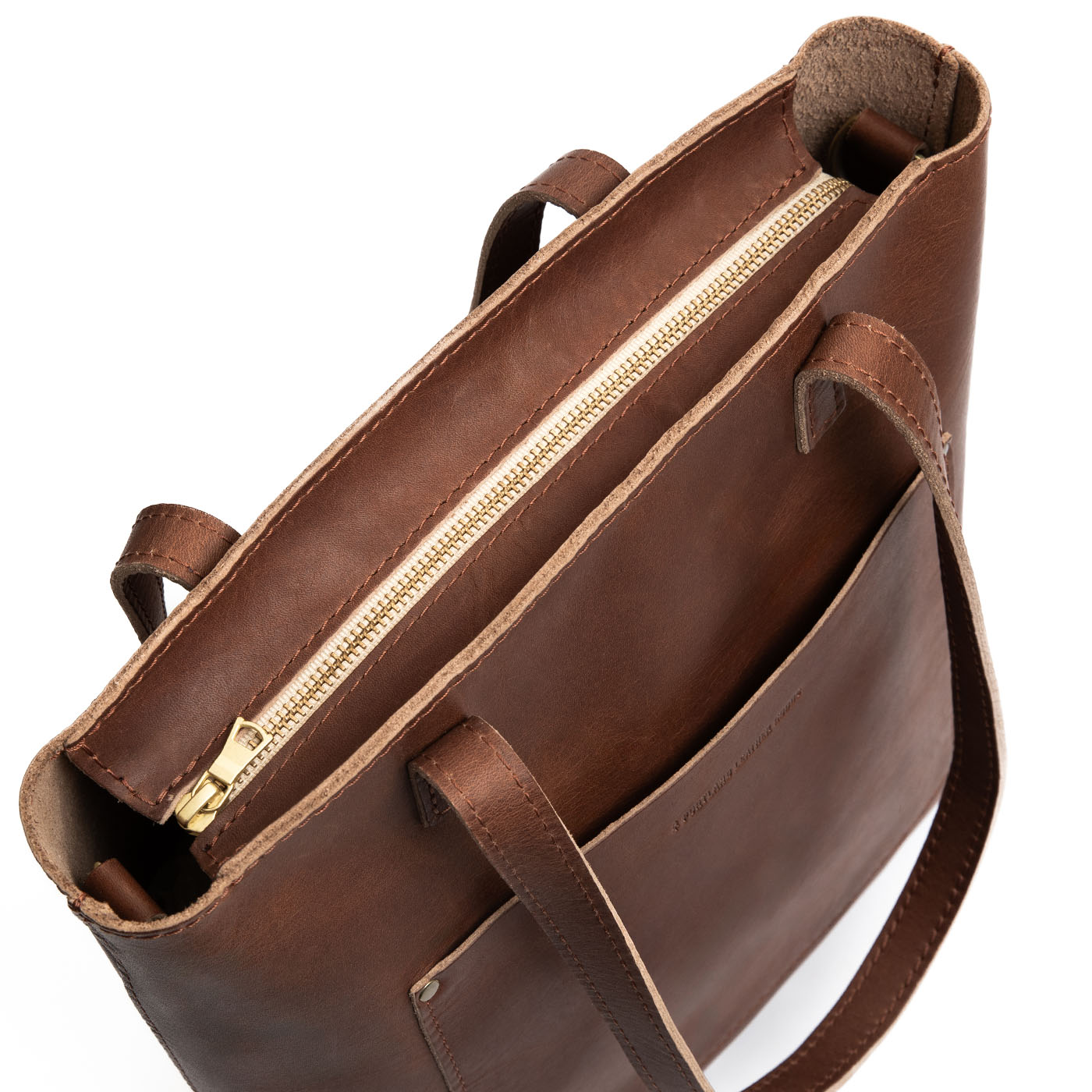 English Tan*Zipper | Medium Tote with dual shoulder straps and crossbody strap