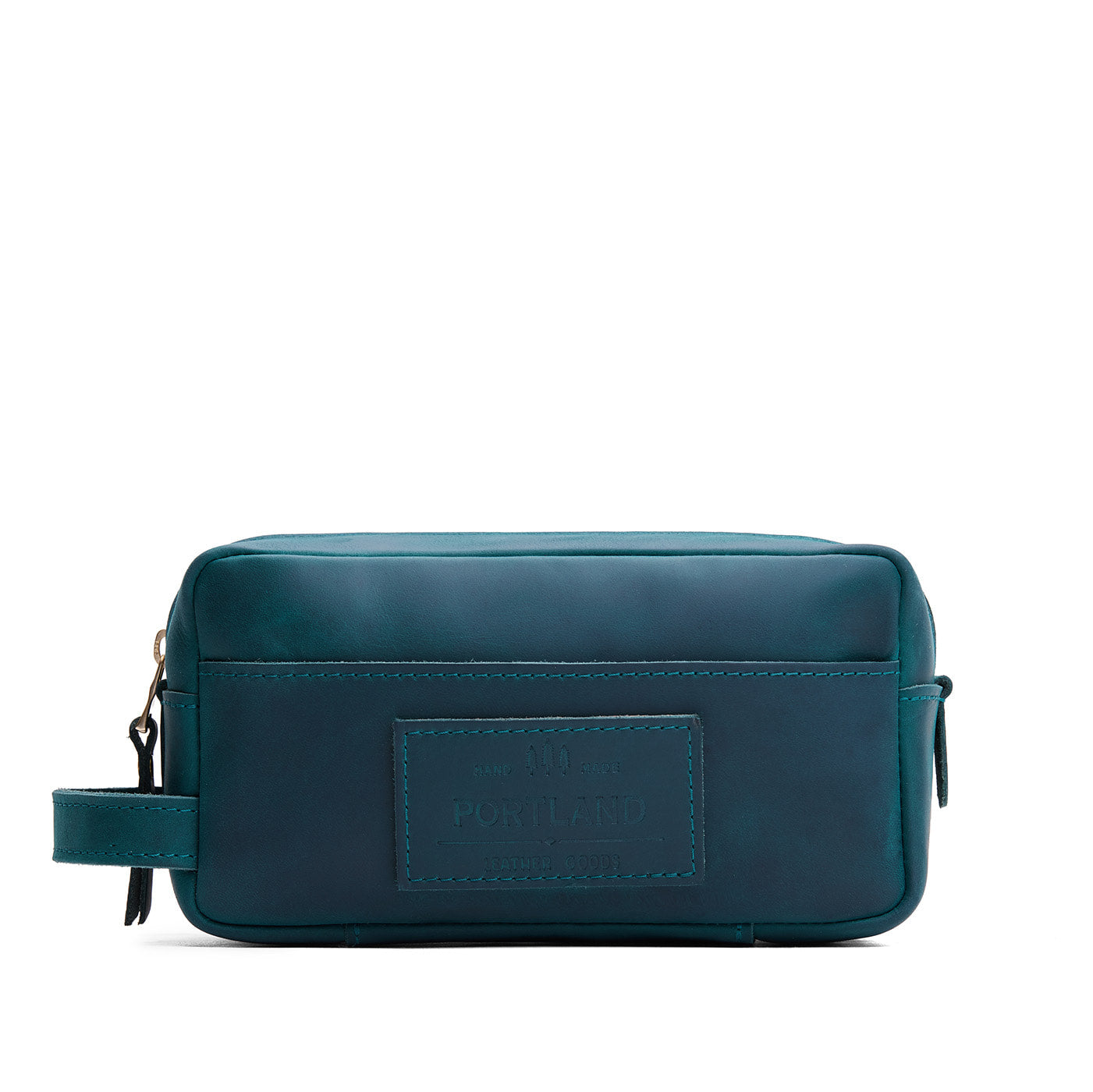 Westward Blue | Large rectangular leather dopp kit