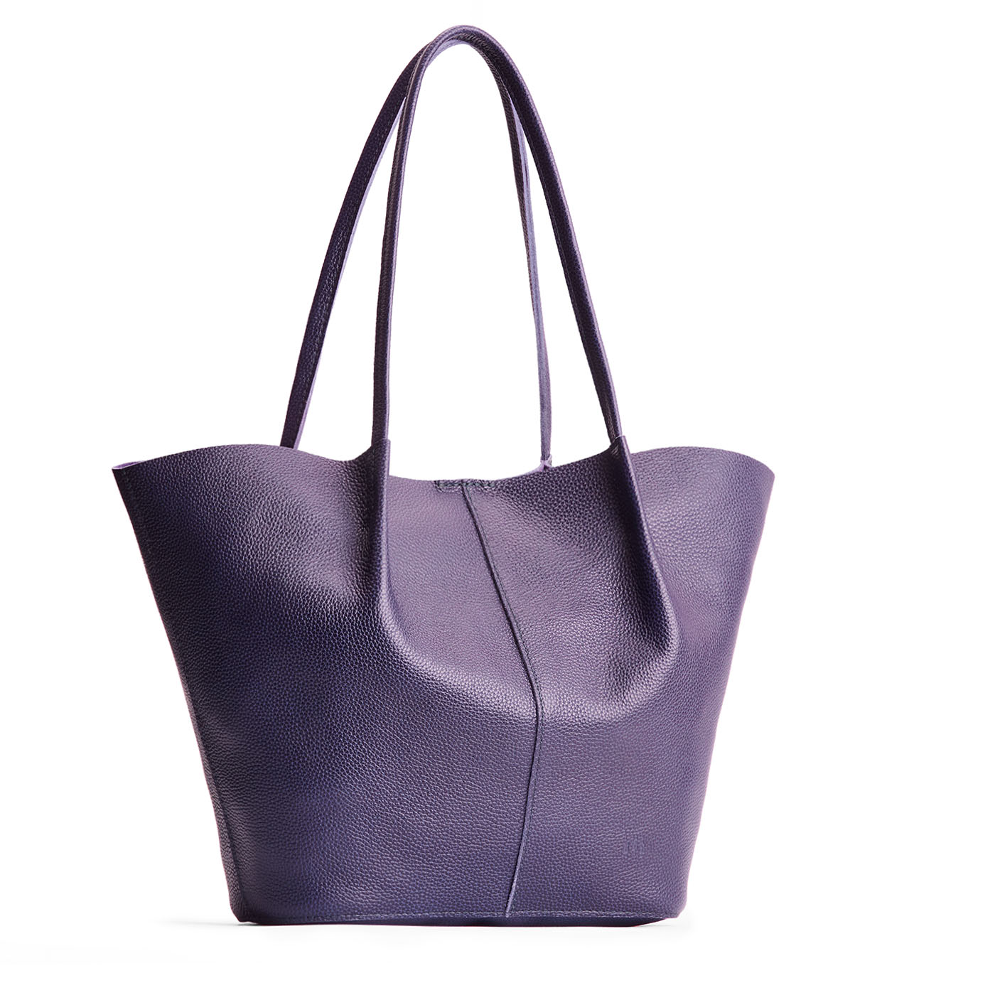 Empire*Oversized | Extra wide bucket shaped tote bag with matching leather handles