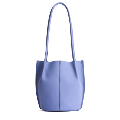 Jacaranda*Small | Petite bucket shaped tote bag with matching leather handles