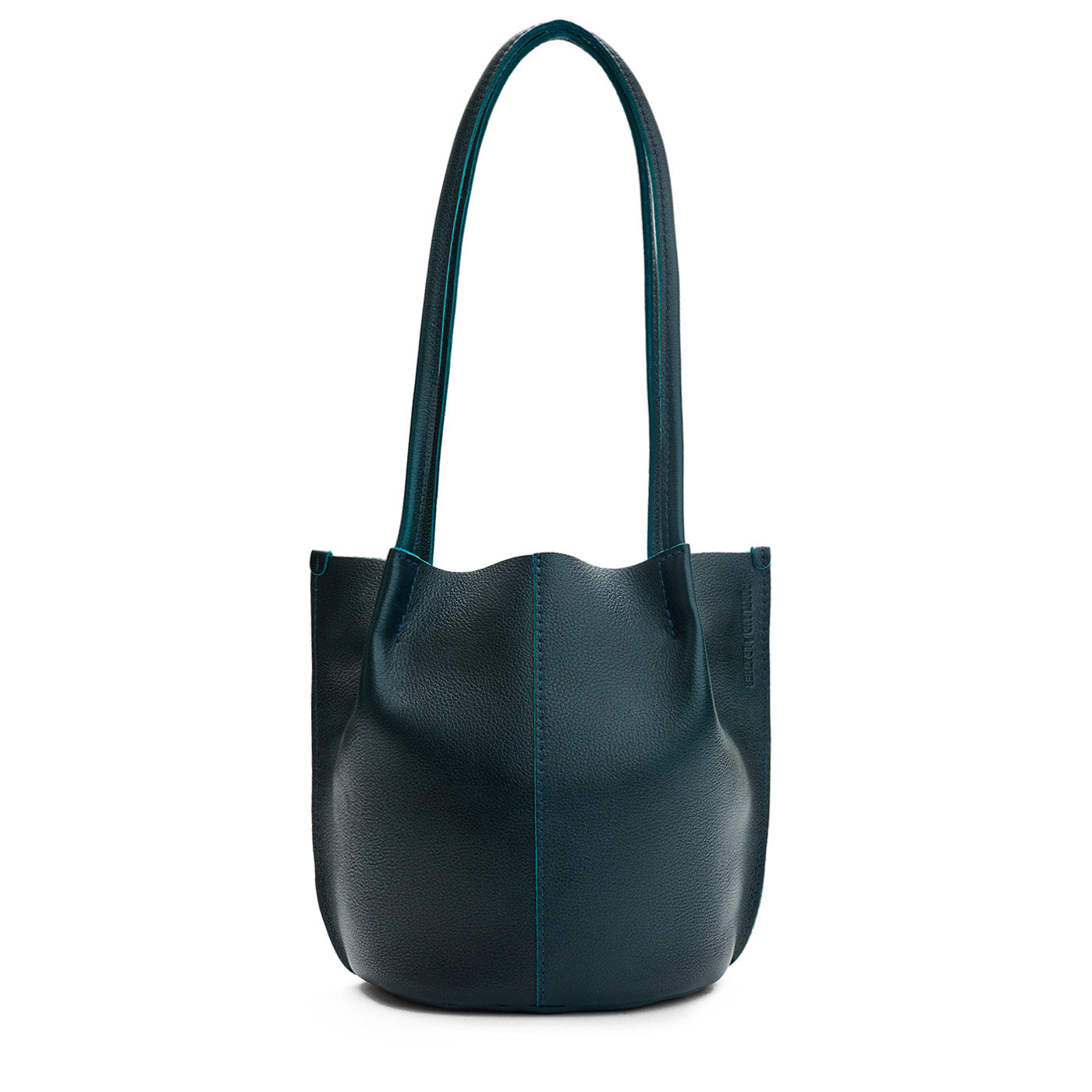 Boreal*Small | Petite bucket shaped tote bag with matching leather handles