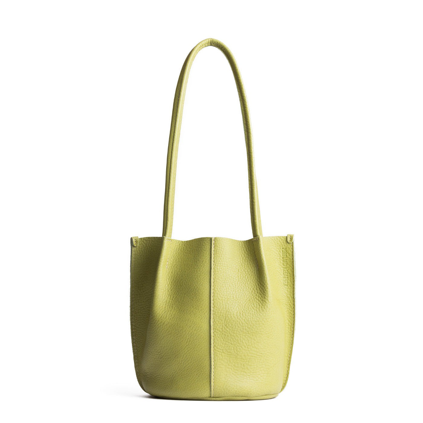 Sugar Snap*Classic | Petite bucket shaped tote bag with matching leather handles