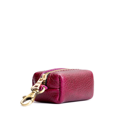 Orchid | Leather small keychain pouch