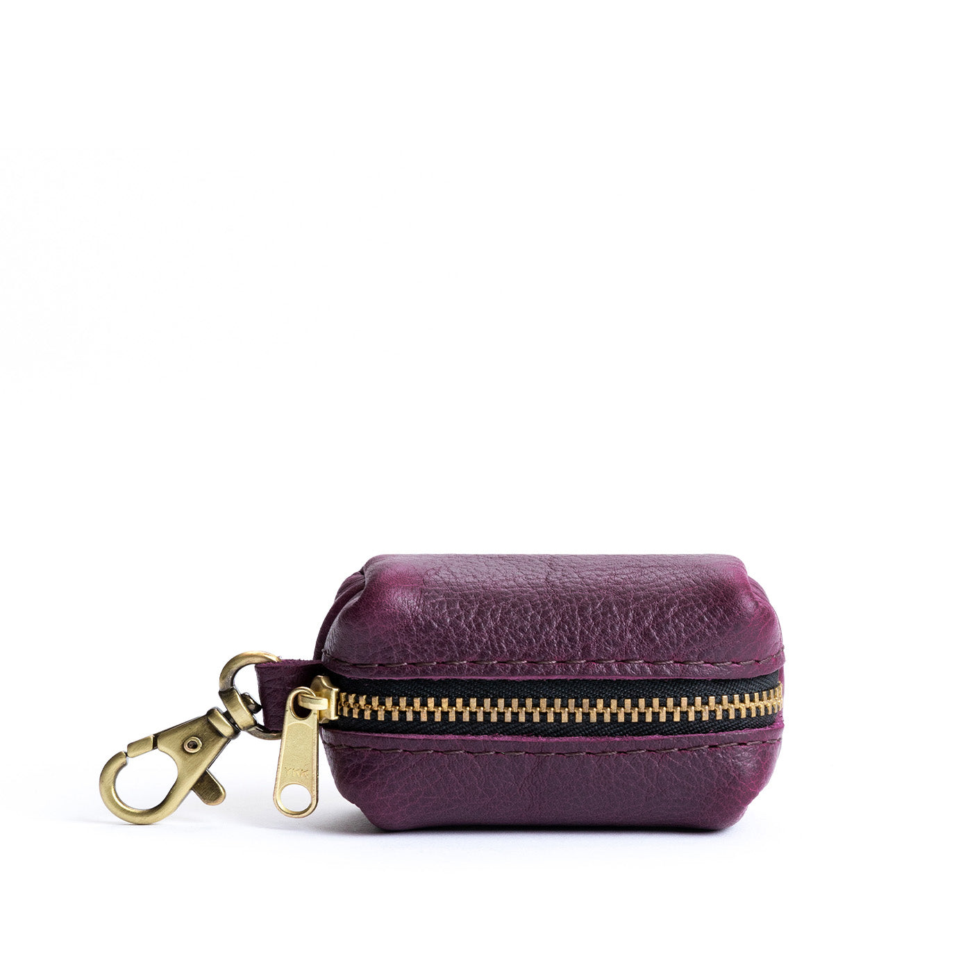 All Color: Plum | Leather small keychain pouch