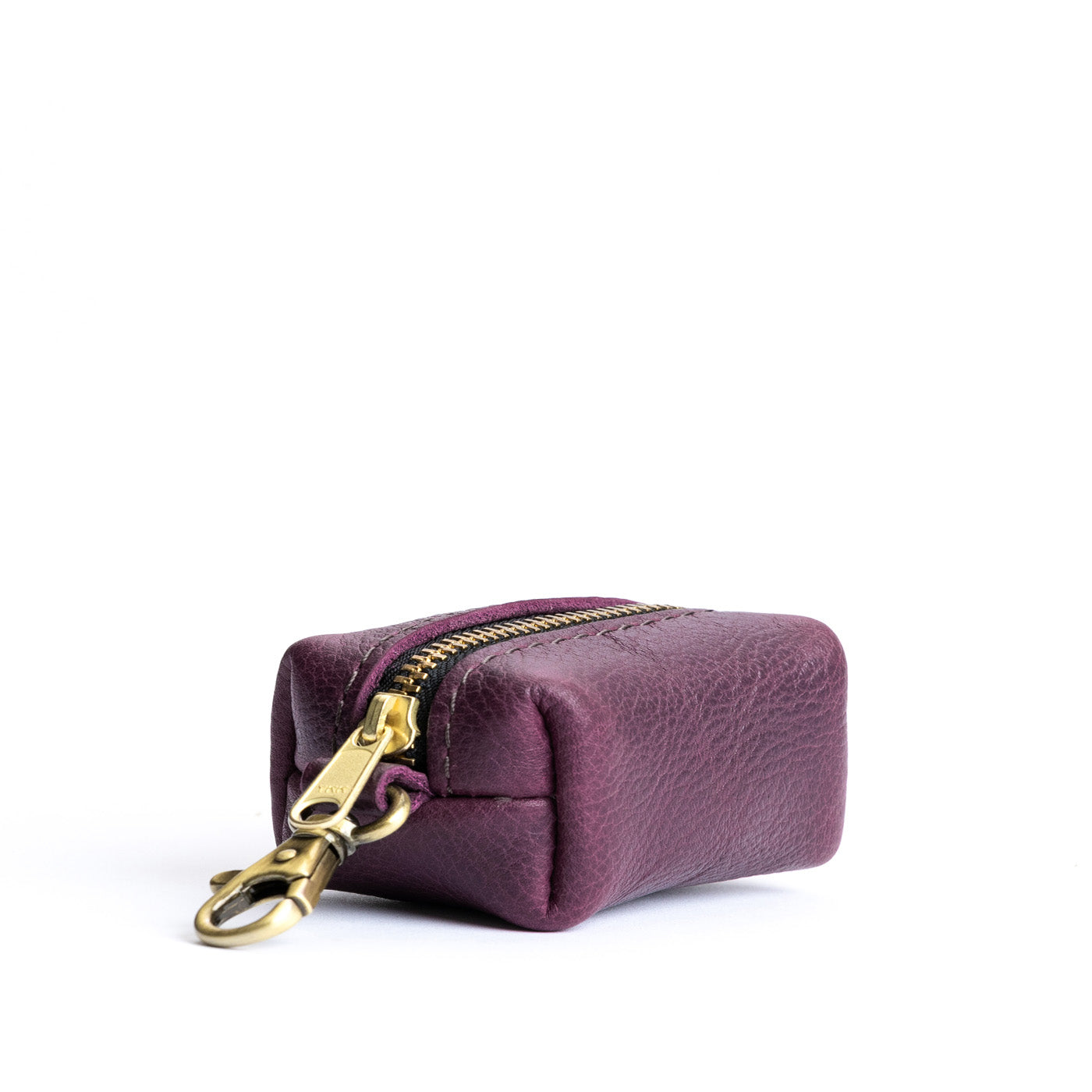 All Color: Plum | Leather small keychain pouch