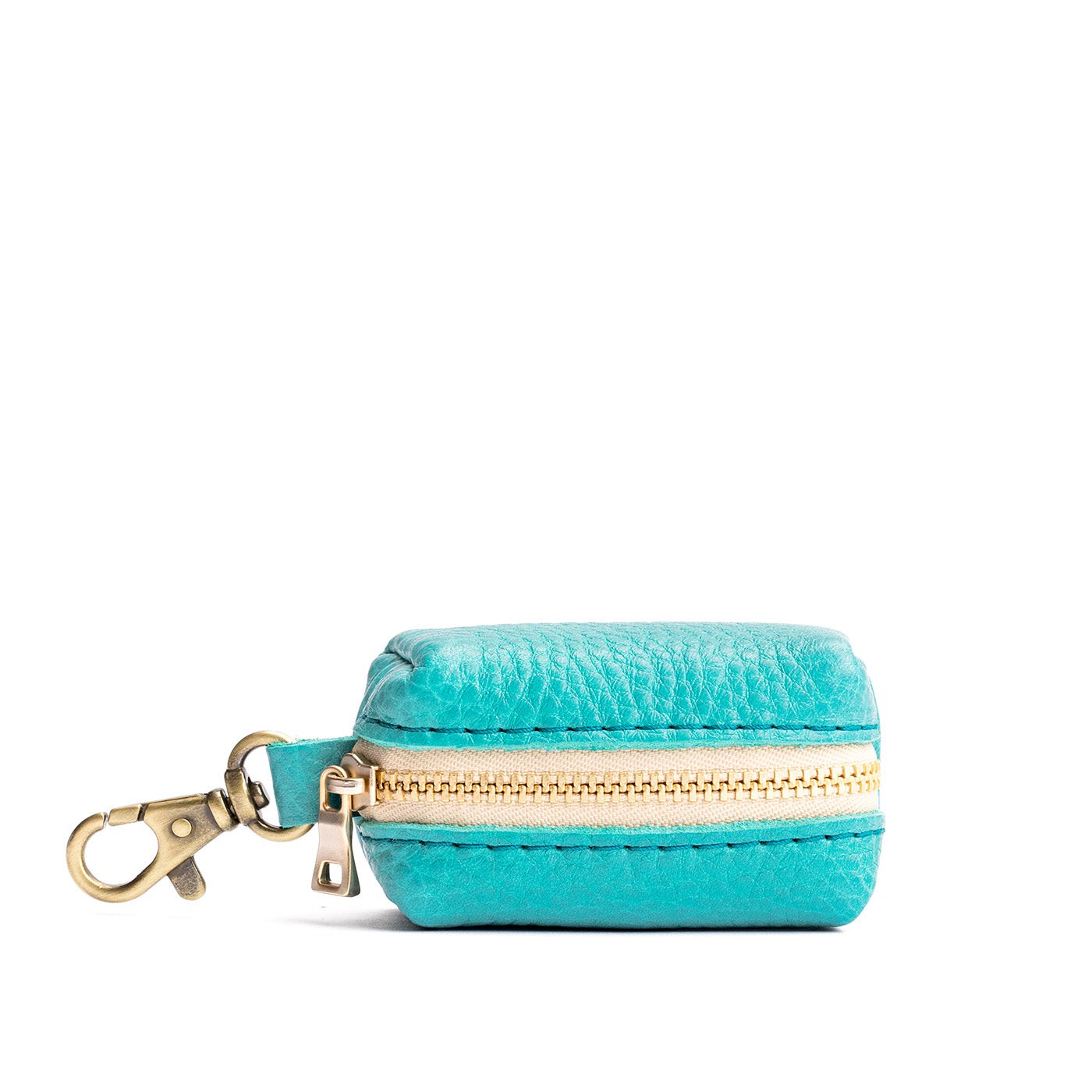 Seafoam | Leather small keychain pouch