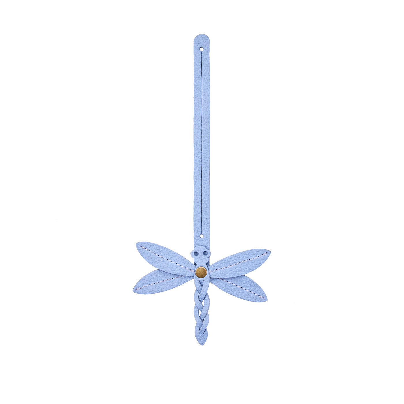 Aster | Dragonfly shaped leather charm tassel