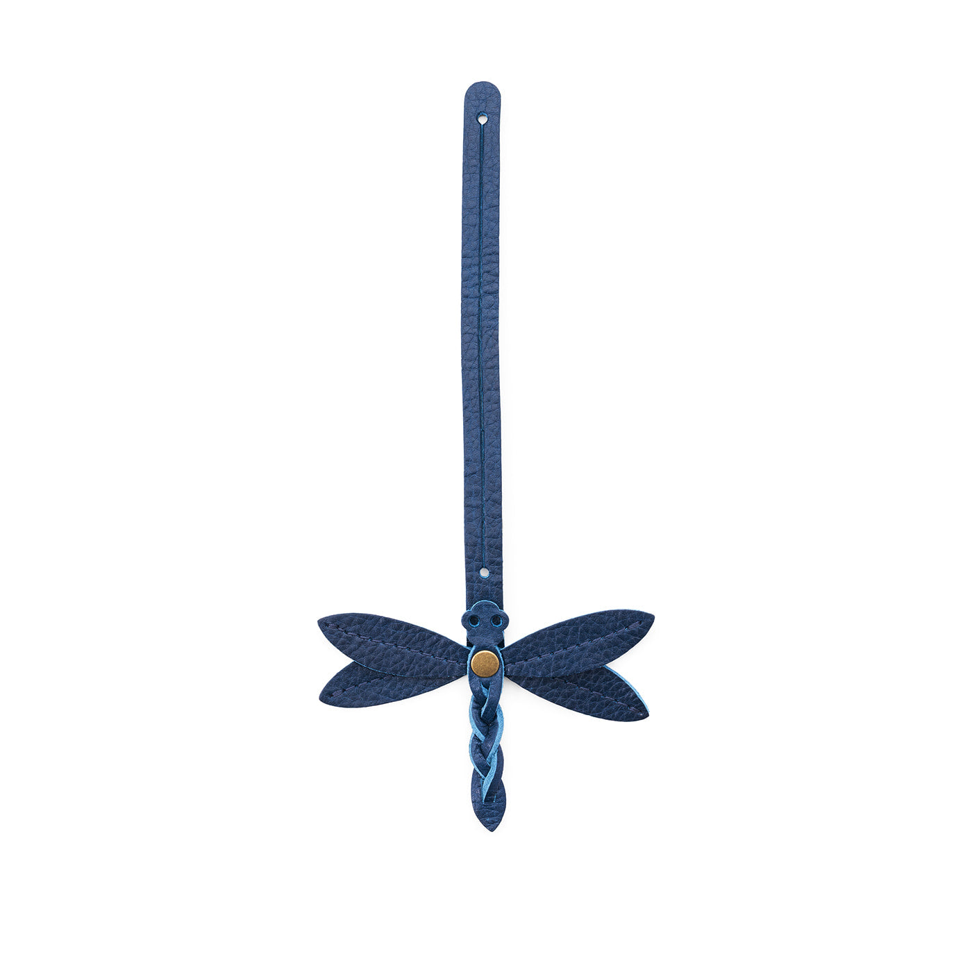 Caspian | Dragonfly shaped leather charm tassel