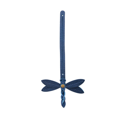 Caspian | Dragonfly shaped leather charm tassel