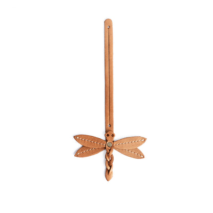 Hava | Dragonfly shaped leather charm tassel