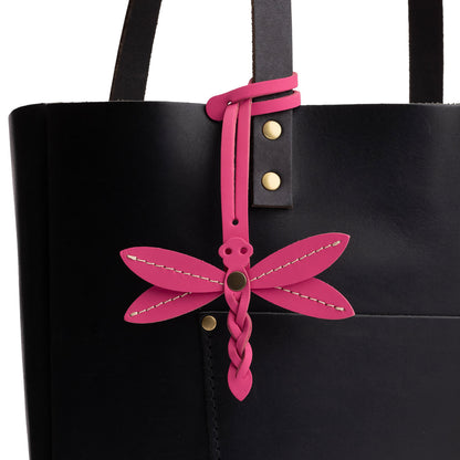 Margot | Dragonfly shaped leather charm tassel
