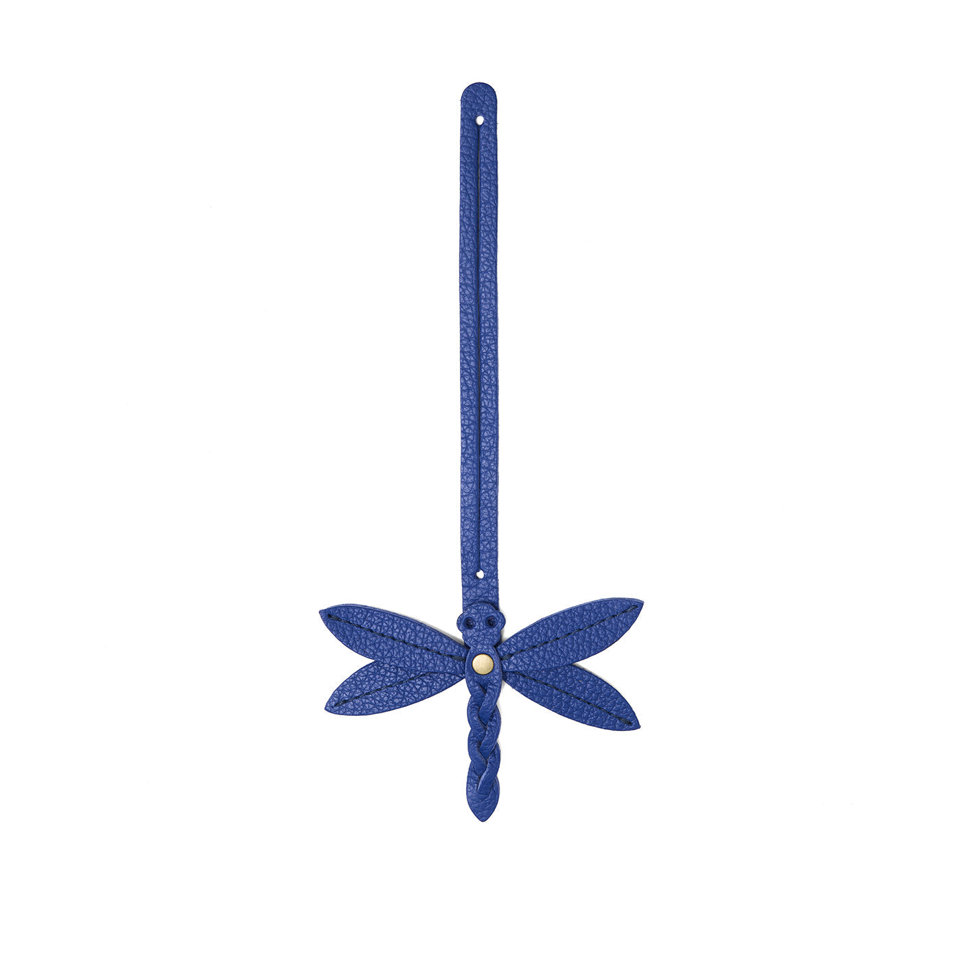 Molino Blue | Dragonfly shaped leather charm tassel