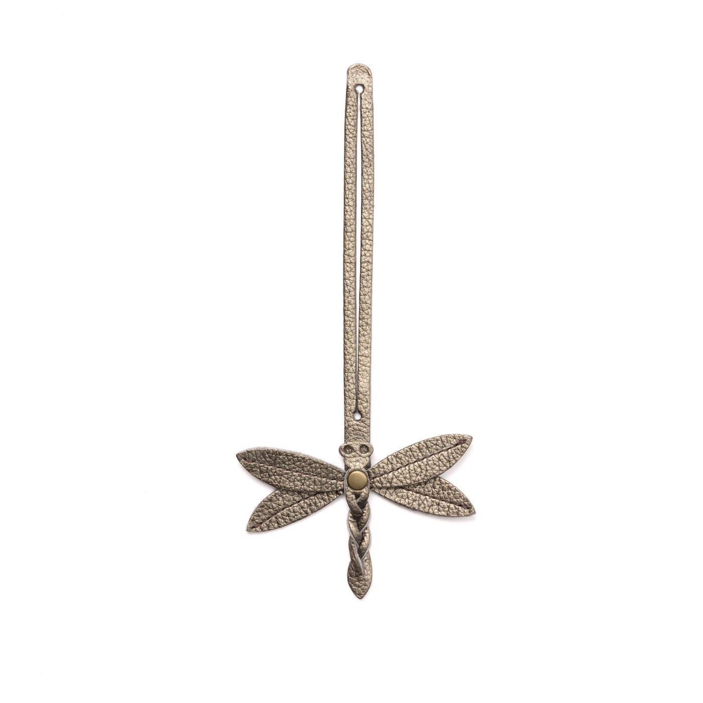 Stardust | Dragonfly shaped leather charm tassel