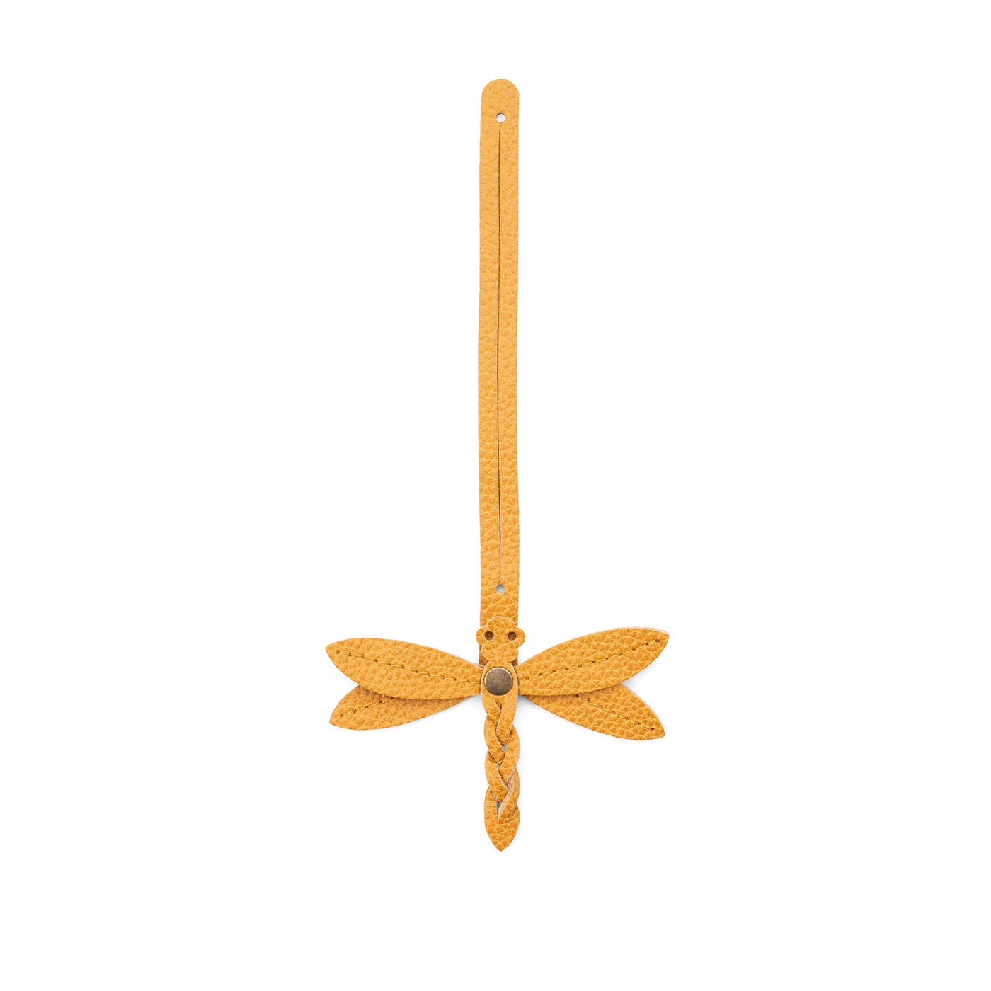 Sunshine | Dragonfly shaped leather charm tassel