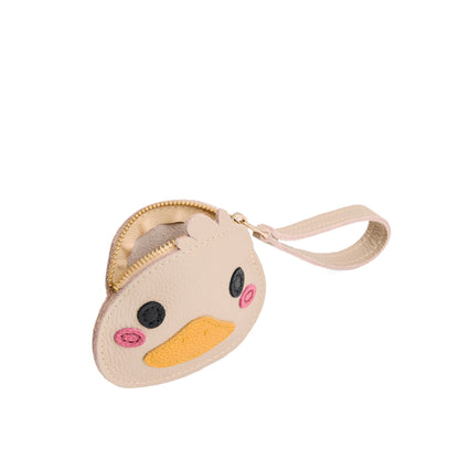 Oatmilk | Duck-shaped pouch with zipper opening and wristlet