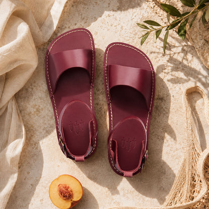Marsala | Leather Sandals with buckle