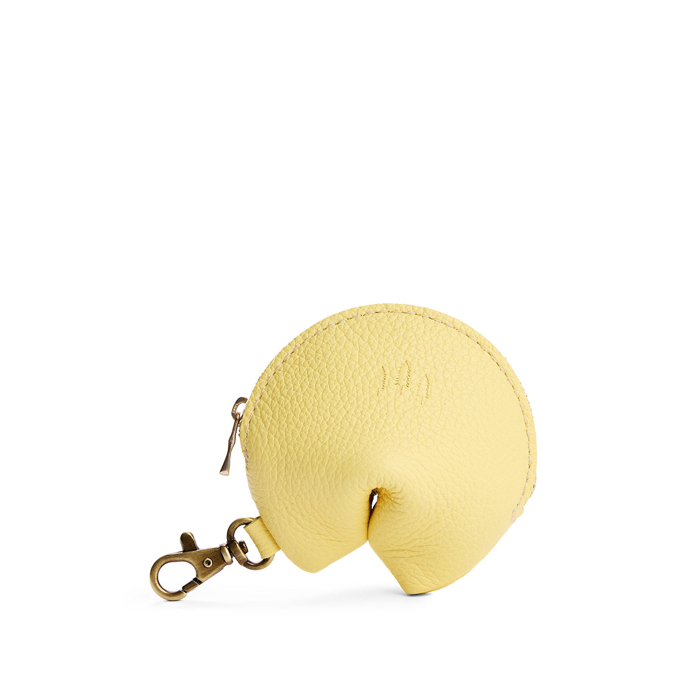 Butter Bliss | Leather fortune cookie shaped keychain pouch