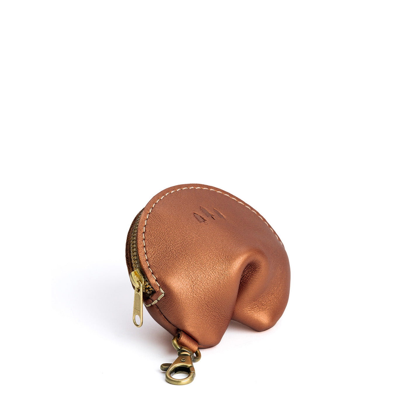 All Color: Hava | Leather fortune cookie shaped keychain pouch
