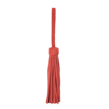 Cinnabar*Jumbo | Fringed leather tassel with leather loop