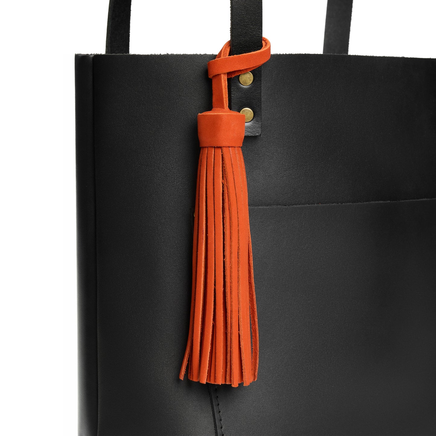 Paprika*Jumbo | Fringed leather tassel with leather loop