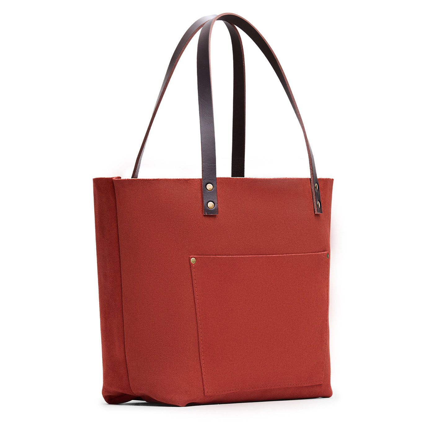 Cinnabar*Classic | Large leather tote bag with sturdy bridle handles and front pocket