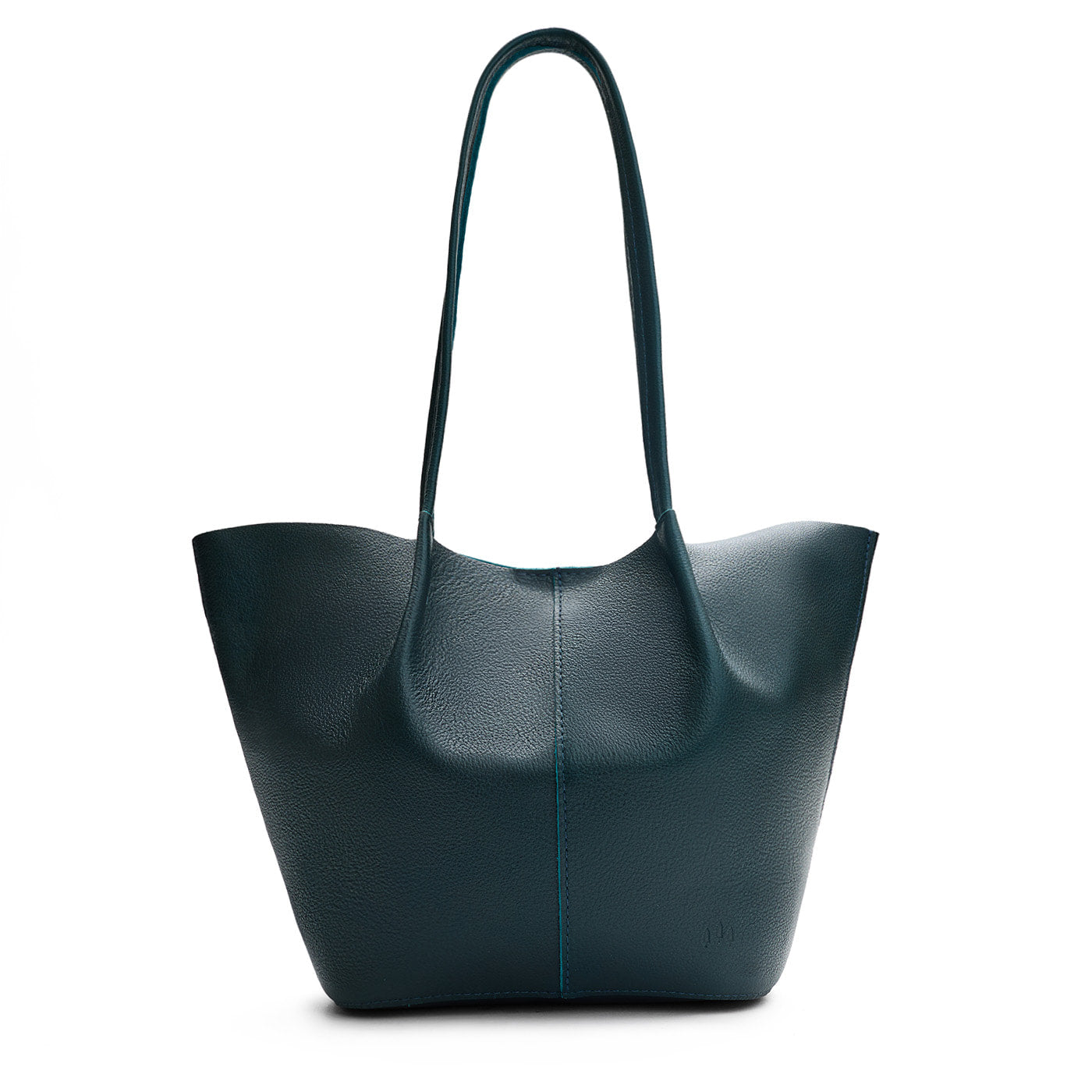 Boreal*Large | Wide bucket shaped tote bag with matching leather handles