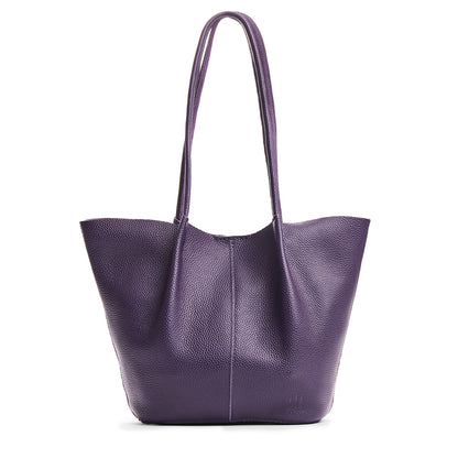 Empire*Large | Wide bucket shaped tote bag with matching leather handles