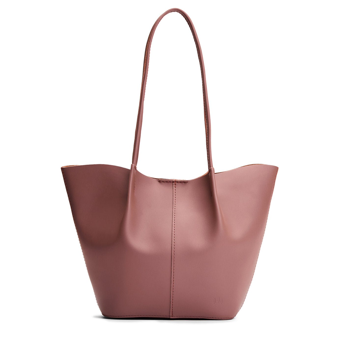 Sunkissed*Large | Wide bucket shaped tote bag with matching leather handles