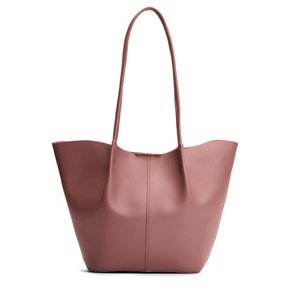 Sunkissed*Large | Wide bucket shaped tote bag with matching leather handles